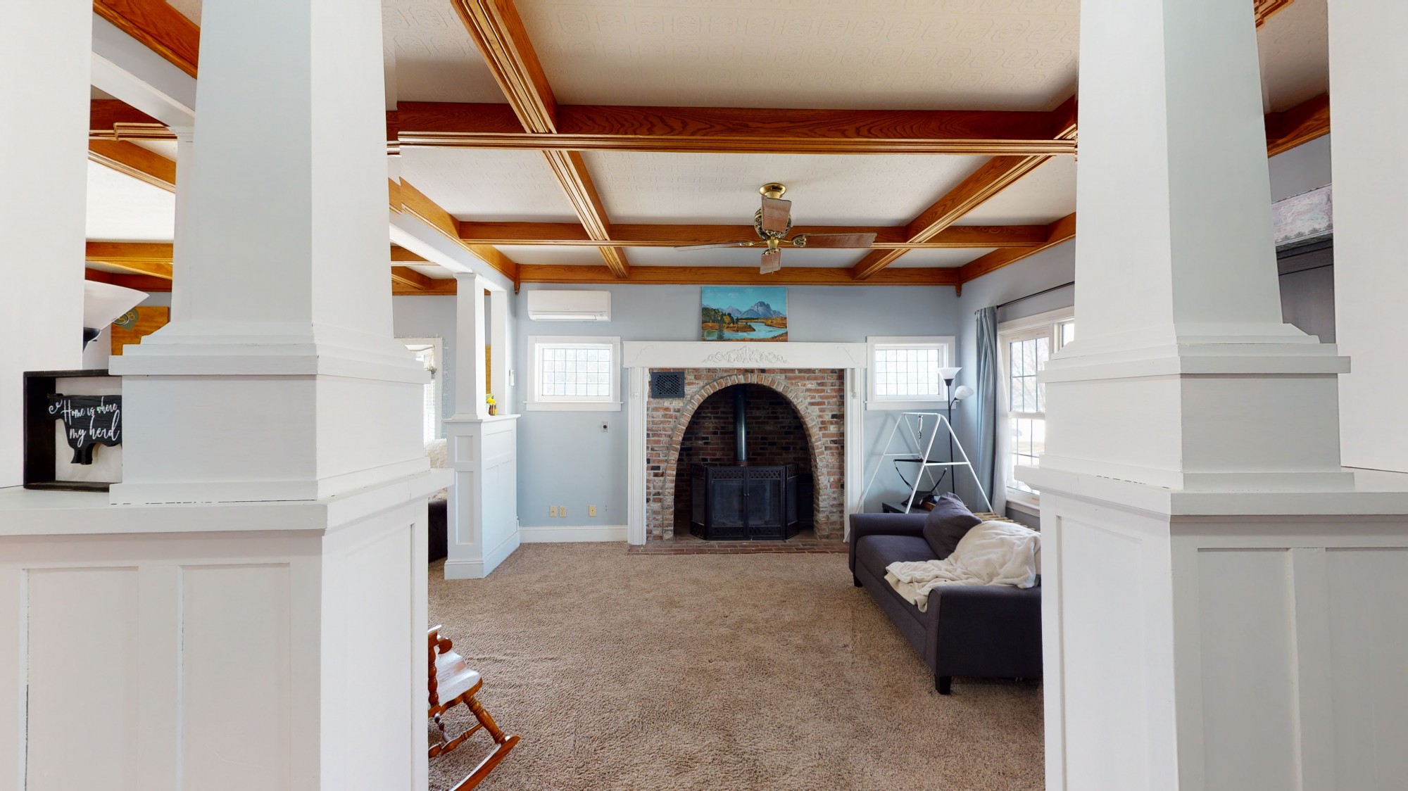 Living Room #2 with Fireplace 
Craftsman Style Woodwork